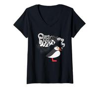 Womens Puff'in Pass Funny Weed Marijuana Cannabis Bird Stoner 420 V-Neck T-Shirt