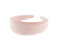 Womens Puffy Occasion Wedding Bridal Party Birthday Christmas Evening Wide 4cm Thick High Bump Padded Velvet Velour Hair Hairband Accessories Headband Alice Band (Candy Pink)