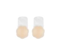 Bye Bra Silicone Pull-Ups Breast Lift Pasties Reusable Adhesive Nipple Covers for Lifted Effect Invisible Lifting Bra Cups Adjustable Breast Petals Sticker, One Size (Beige, XL)