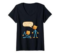 Womens Pull Yourself Together Broken Boy Stick Sarcasm Sarcastic V-Neck T-Shirt