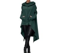 Women's Pullover Hoodies Long Hoodie Irregular Hem Loose Tunic Sweatshirts with Pockets Bad Witch Halloween Top Ladies High Low Hem Cowl Neck Y2k Long Blouse Asymmetric Drawstring Shirt Plus Size 5XL