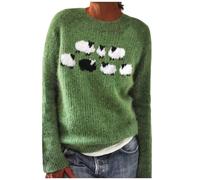 Womens Pullover Sweaters Vintage Sweater Womans Tights for Women Women's Cable Knit Mock Neck Oversized Woman Cowl Varsity Trendy Argyle Crewneck Clean Girl Clothes Ponchos Green