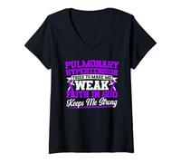 Women's Pulmnary Hypertension PH Warrior V-Neck T-Shirt