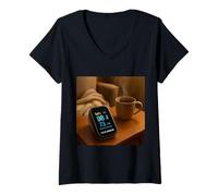 Womens Pulse Oximeter Blood Oxygen Saturation V-Neck T-Shirt