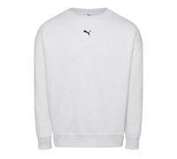 Women's Puma Essential Oversized Logo Crew Sweatshirt in White