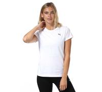 Women's Puma Essentials Small Logo Regular Fit Cotton T-Shirt in White
