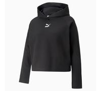 Womens Puma T7 Hoodie Fleece Hoody Sweatshirt Sweater Hooded Jumper Top Black