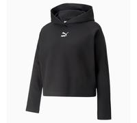 Womens Puma T7 Hoodie Fleece Hoody Sweatshirt Sweater Hooded Jumper Top Black