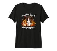 Womens Pumpkin Spice Tricolor Cavalier King Charles Spaniel Premium T-Shirt