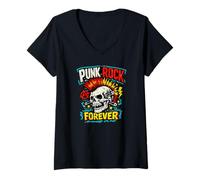 Women's Punk Rock Forever - Vintage Punk V-Neck T-Shirt