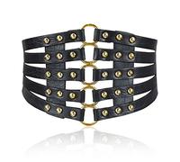 Women's Punk Wind Rivet Lace-up Cinch Belt Tied Corset Elastic Waist Belt