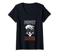 Womens puppeeter Puppet Master - Ventriloquist Ventriloquism V-Neck T-Shirt