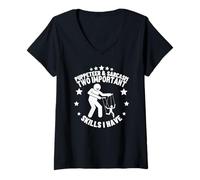 Womens Puppeteer and Sarcasm Funny Puppet Master V-Neck T-Shirt