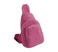 Women's Pure Color Ladies Bag Simple Velvet Canvas Bag Casual Shoulder Bag with One Shoulder Shopper Bags, Hot Pink, One Size