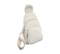 Women's Pure Color Ladies Bag Simple Velvet Canvas Bag Casual Shoulder Bag with One Shoulder Shopper Bags, White, One Size