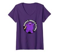 Womens Purple People Eaters Softball Team - Denver Church Merch V-Neck T-Shirt