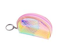 Women's Purse | with Key Ring Purse Women | Portable Pocket with Zip Design Rainbow Scales for Travel Women's Fashion, pink, Consulte la descripción, See description