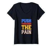 Women's Push Through The Pain V-Neck T-Shirt