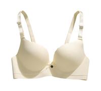 Women's Push Up Bra for Small Bust, Lifting Shaping, Side Breast Taming, Anti Sagging Anti Spreading, Adjustable Support Bra Comfort Push Up V Neck Bras with Adjustable Straps Beige