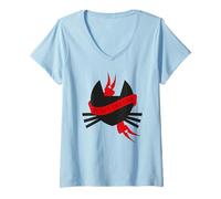 Women's Pussy Deluxe Cat Banner V-Neck T-Shirt