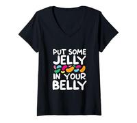 Womens Put Some Jelly In Your Belly V-Neck T-Shirt
