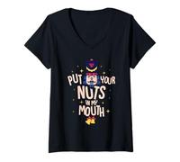 Womens Put Your Nuts in My Mouth V-Neck T-Shirt