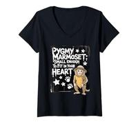 Womens Pygmy Marmoset Small Enough to Fit in Your Heart V-Neck T-Shirt