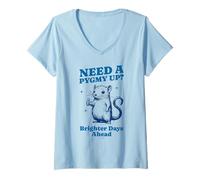 Womens Pygmy Shrew Small Mammals Solitary Animals Cute Wild Animals V-Neck T-Shirt