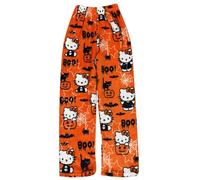 Womens Pyjama Bottoms, Flannel Pjs Pants for Women Anime Cartoon Super Soft Comfort Warm Fluffy Pyjamas Pants Cute Y2K Kawaii Casual Home Lounge Trousers Pj Sleeping Pajamas Bottoms for Autumn Winter