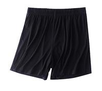 Women's Pyjama Bottoms Super Soft Ladies Plain Plus Size Pj Bottoms Lounge Pants Solid Color Loose Fit Casual Shorts Elastic Waist Lightweight Pajamas Sleepwear Black