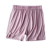 Women's Pyjama Bottoms Super Soft Ladies Plain Plus Size Pj Bottoms Lounge Pants Solid Color Loose Fit Casual Shorts Elastic Waist Lightweight Pajamas Sleepwear Hot Pink