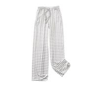 Women's Pyjama Bottoms Wide Leg Palazzo Lounge Pants with Pockets Light Weight Loose Comfy Casual Pajama Lounge Pyjamas Side Pockets Drawstring Waist Ladies Lounge Wear
