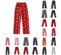Womens Pyjama Pants - Flannel Pjs Bottoms for Women Long Cute Anime Cartoon Ultra Soft Comfort Fluffy Warm Pyjamas Y2K Kawaii Casual Home Lounge Trousers Pj Sleeping Pajamas Bottoms for Ladies Girls