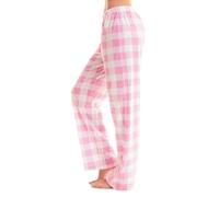 Women's Pyjama Pants Womens Trousers Nightwear Classic Soft Plaid/Gradient Printed Stretch Drawstring Long Wide Leg Lounge Bottoms Base Layer Women (Pink, L