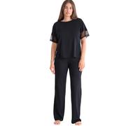 Women's pyjama set - trousers and t-shirt Lisca Sia Noir L