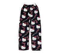 Womens Pyjamas Bottoms - Flannel Pjs Bottoms for Women Long Cute Anime Cartoon Super Soft Comfy Warm Fluffy Pajamas Y2K Kawaii Casual Home Lounge Trousers Pj Sleepwear Pyjama Pants for Autumn Winter