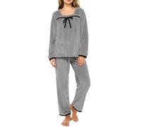 Womens Pyjamas Fluffy Fleece Pyjamas Sets Soft Warm Winter Pyjama Cozy Nightwear Ladies Loungewear Sleepwear Long Sleeve Tops And Baggy Bottoms Loose Fit 2 Pieces Pjs Sets Cute Printed Pajamas Set