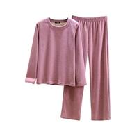 Womens Pyjamas Sets Sale Clearance, Thermal Underwear Set Winter Base Layer for Ladies Long Sleeve Top & Bottom Quick Dry Long Johns Suit with Fleece Lined for Running Skiing Loungewear