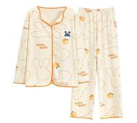 Womens Pyjamas Womens Pjs Sets 2 Piece Outfits Lounge Sets for Women Long Sleeve Nightwear Homewear Leisure Suits Sleepwear Women's Petite Pajama Set Petite Length Top Wide Leg Pants Knit Pajamas