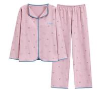 Womens Pyjamas Womens Pjs Sets 2 Piece Outfits Lounge Sets for Women Long Sleeve Nightwear Homewear Leisure Suits Sleepwear Women's Petite Pajama Set Petite Length Top Wide Leg Pants Knit Pajamas
