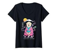 Womens Pyrenean Mountain Dog V-Neck T-Shirt