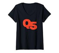 Womens “Q5 Worldwide Ham Radio” Dx and Amateur radio contesting V-Neck T-Shirt