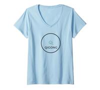 Women's Qi Qigong - Wu Xing Simple V-Neck T-Shirt