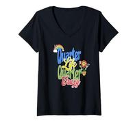 Womens Quarter Life Quarter Crazy Funny 20s Chaos Humor V-Neck T-Shirt