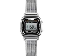 MASTOP Women's Quartz Watches Ultra-thin Gorgeous Simple Petite Wrist Watches Small Dial Mesh Steel Bracelet, Silver, Fashion