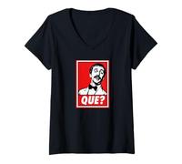 Women's Que Manuel Classic British Comedy Fawlty Towers Quote Design V-Neck T-Shirt
