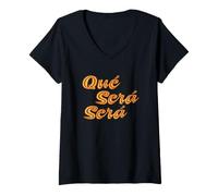 Women's Que Sera Sera, Whatever Will be, Will be. V-Neck T-Shirt