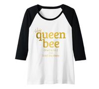 Womens Queen Bee Definition I Call The Shots Funny Raglan Baseball Tee