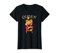 Womens Queen Bee With Crown On Throne I Cute Beekeeper Queen Bee T-Shirt