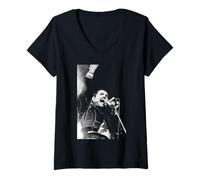Womens Queen Freddie Mercury British Rock Live NEC Arena The Works V-Neck T-Shirt